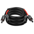 8AWG Solar Cable - 15FT Solar Panel Extension Cord 8 Gauge PV Wire with Flame Retardant Protective Sleeving Female & Male Waterproof Connector for RV, Photovoltaic Systems, Solar Panels (15 Feet)