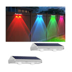 Solar Fence Lights Outdoor - 2700/4000/6000K 3 Mode, 8 Pack Solar Fence Lights Outdoor Waterproof LED, Fence Light Solar Powered for Outside, Backyard, Railing, Step, Patio,Wall and Home Improvement