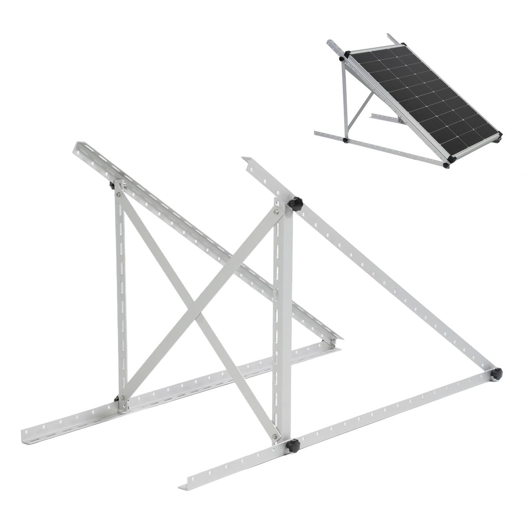 45" Solar Panel Mount Brackets Adjustable Solar Panel Tilt Mount Brackets for 100-400 Watts Solar Panel 2400Pa Windproof for Roof, RV, Ground, Boat and Off-Grid (Brackets)