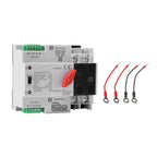 100Amp AC220V Automatic/Manual Transfer Switch 2P 50/60Hz, 2POLE 100A Mini ATS Auto Dual Power Switch W2R for Home Generator, Din Rail Mount Cn Automatic Changeover Fast Transfe for Solar,Rv,Lv Power