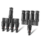 Solar Panel Connector 4 to 1 Solar Panel Splitter 4 Way 1000V Solar Panel Parallel Connectors Solar Adapter Cable Plug Pair for Solar System Solar Panel (4 to 1 1 Pair)