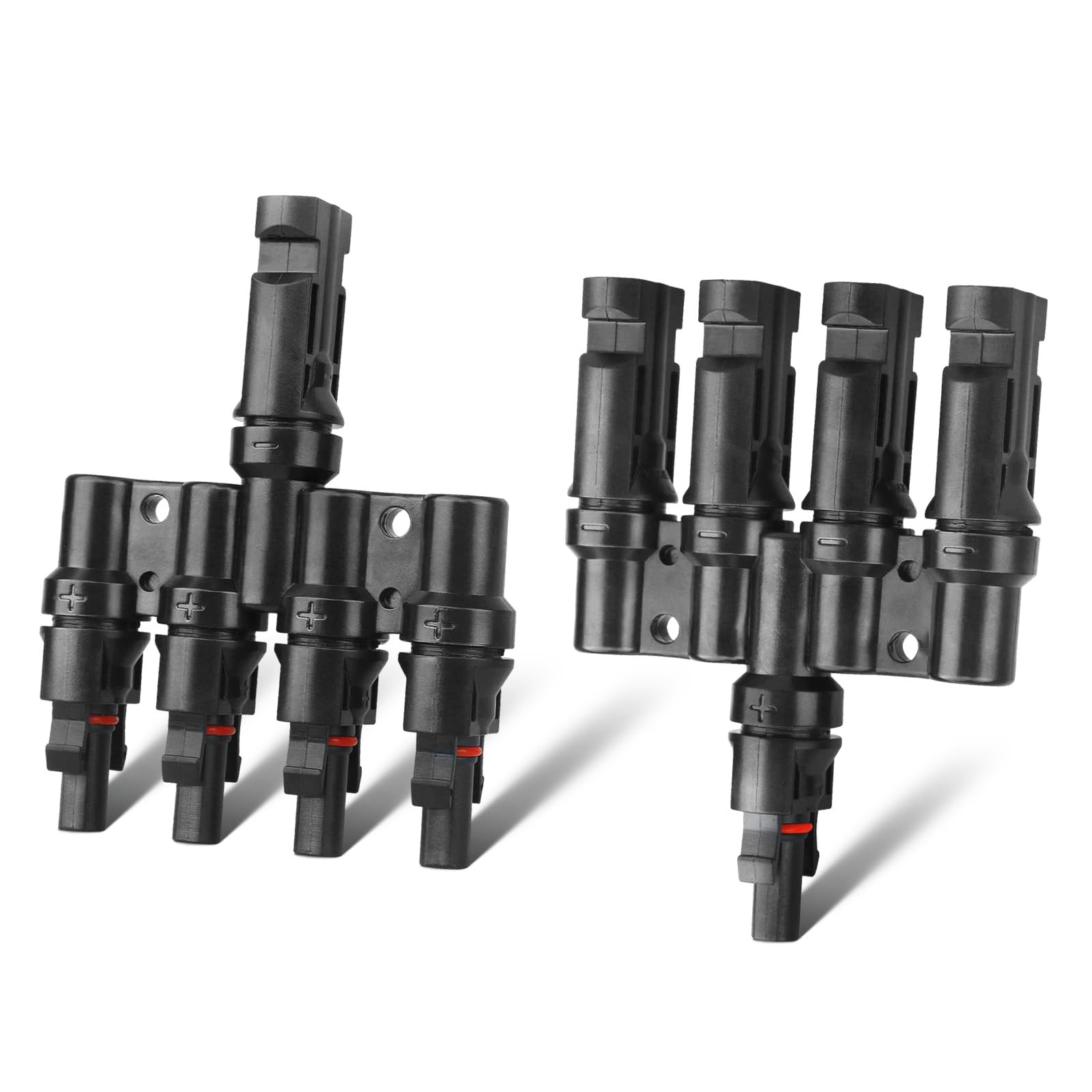 Solar Panel Connector 4 to 1 Solar Panel Splitter 4 Way 1000V Solar Panel Parallel Connectors Solar Adapter Cable Plug Pair for Solar System Solar Panel (4 to 1 1 Pair)