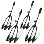 BougeRV Solar Connectors Y Branch Parallel Adapter Cable Wire Plug Tool Kit for Solar Panel