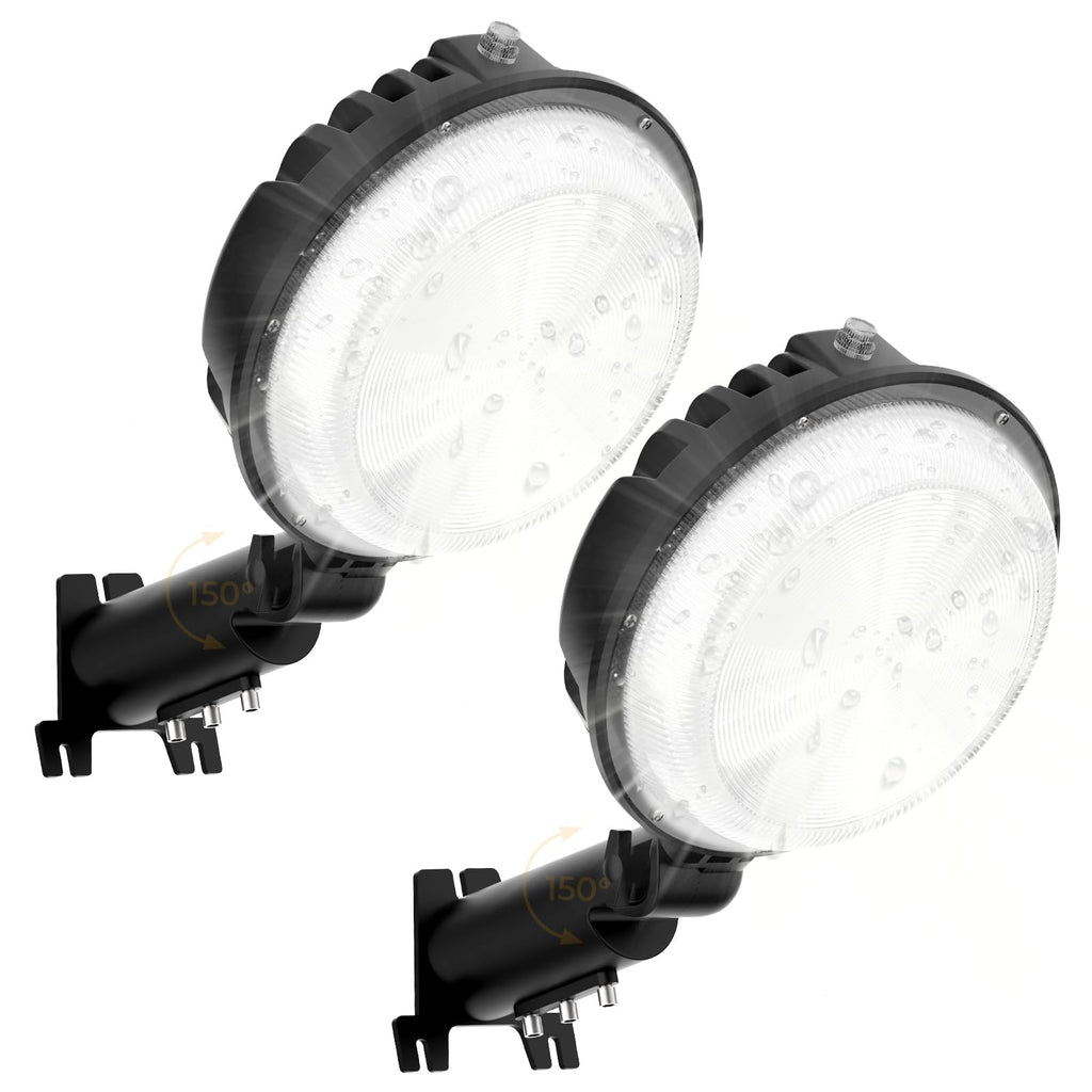 LED Barn Light, 150W 20000LM Yard Area Lights Dusk to Dawn Outdoor Lighting with Upgraded Photocell 6500K Adjustable Angle Daylight IP66 Waterproof Street Lights for Security/Farmhouse/Garage