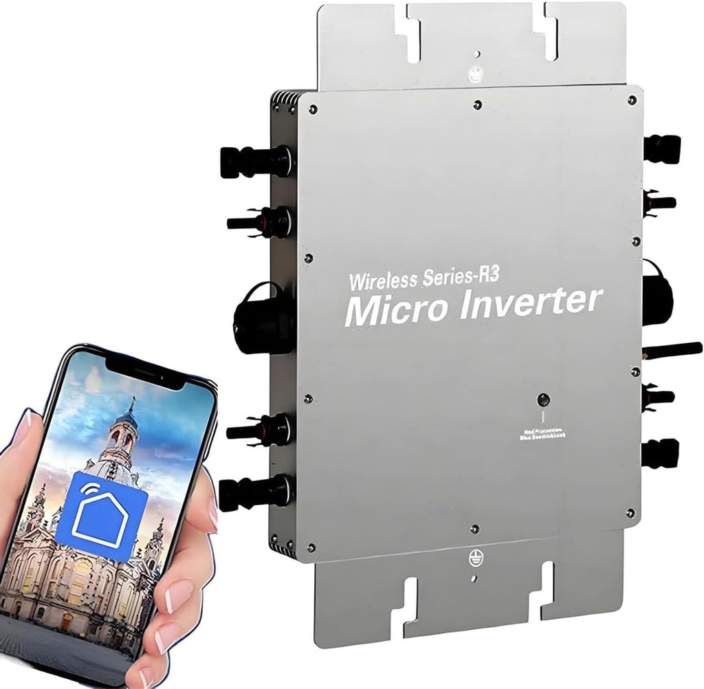 MPPT Microinverter 110V/220V, Pure Sine Wave Solar Grid Tie Inverter, IP65 Waterproof for Residential & Commercial Use, Ideal for Schools and Power Stats
