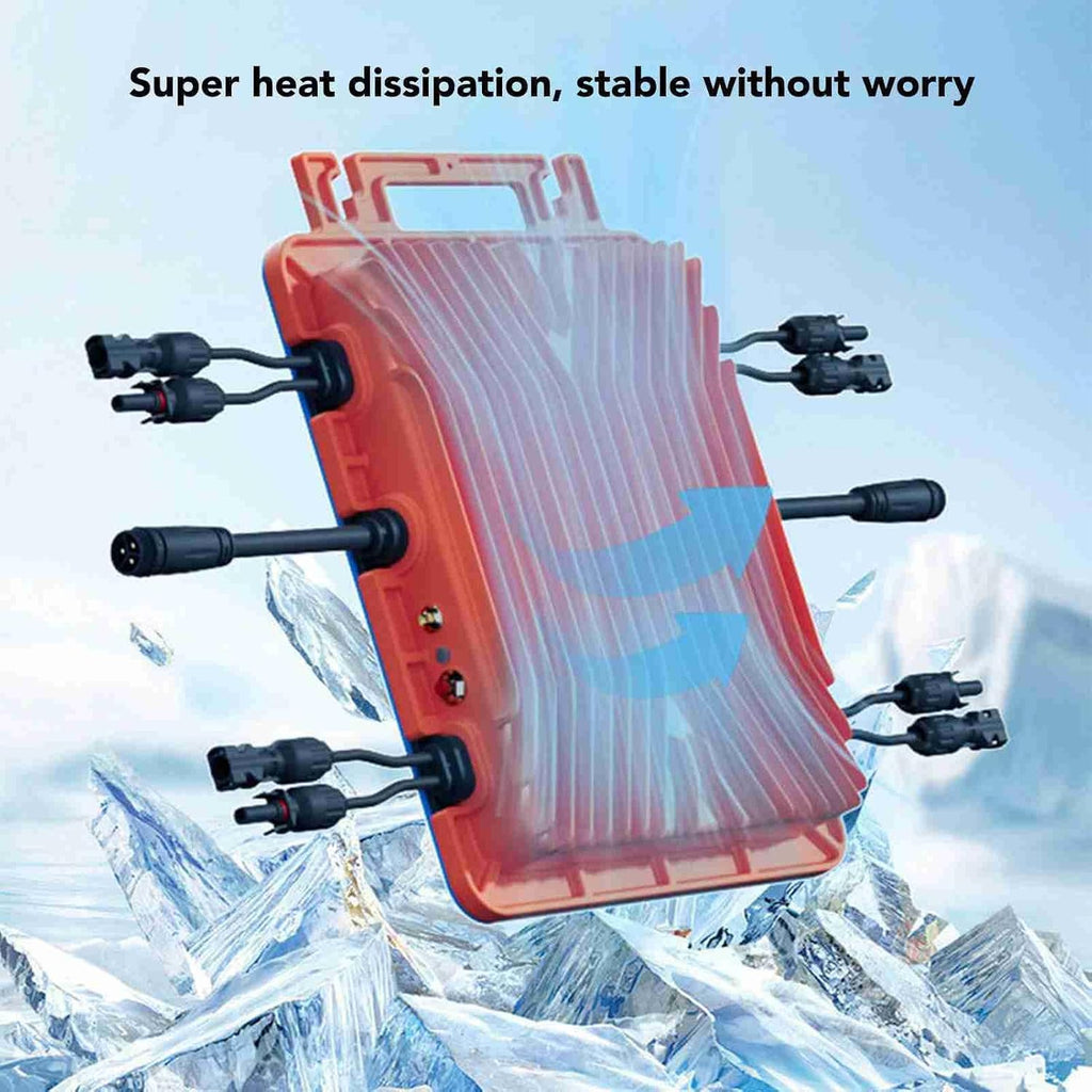 2800W Control Solar Grid Micro Inverter, Builtin Meter, MPPT Tracking, Mobile APP Monitoring, Easy Maintenance, IP66 Level, Compliant, PE Grounding (US Plug 120V)