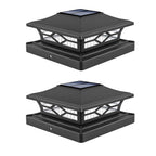 VOLISUN Solar Post Cap Lights: 8 - Pack Outdoor Deck Post Cap Lights White for Dock Fence Waterproof 2 Color Modes,4x4/6x6 Wooden/Vinyl Posts
