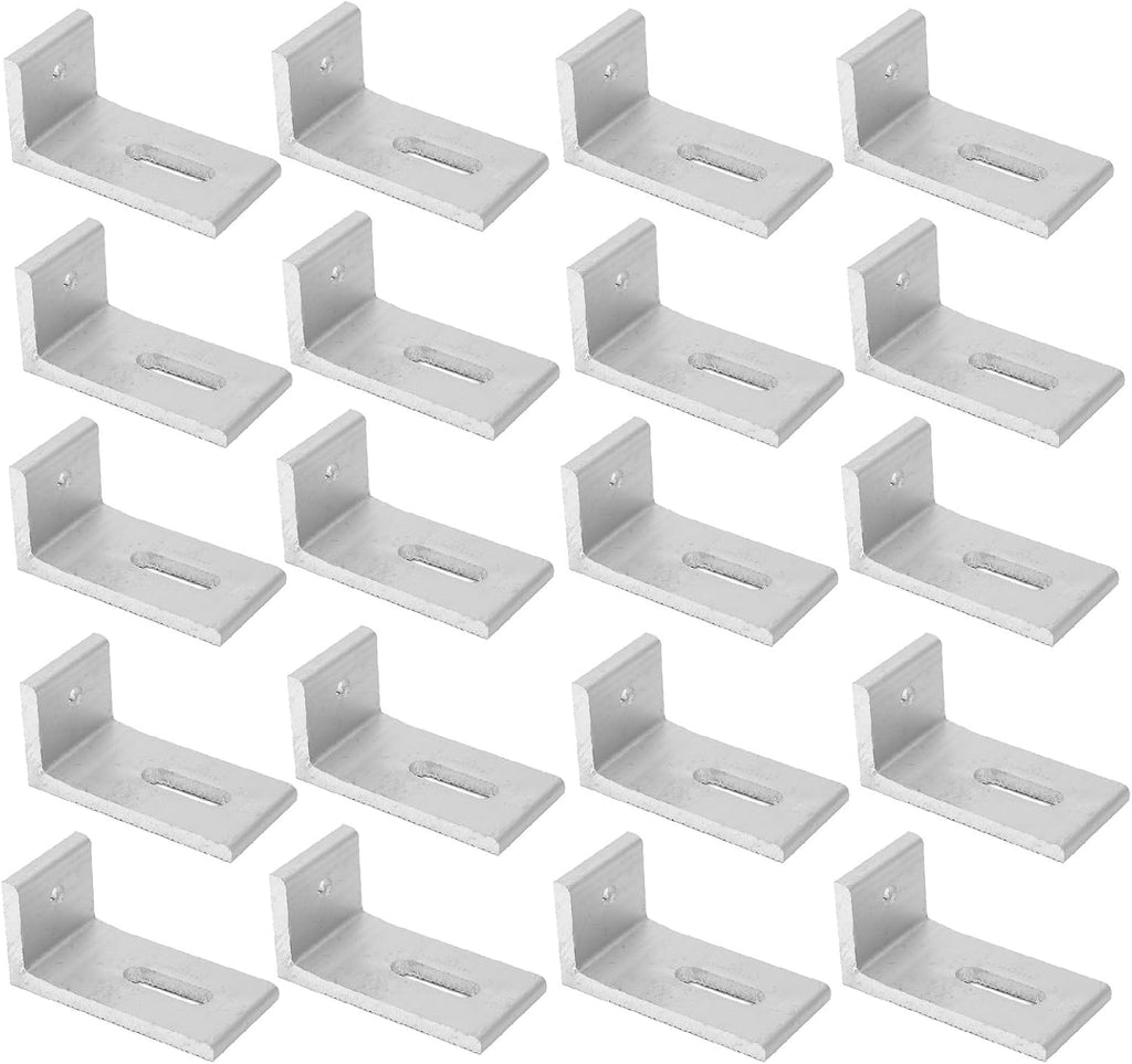 L Foot Solar Mount,Aluminum Alloy Photovoltaic Solar Panel Mounting L Brackets for Roof PV System Waterproof & Weather Proof,Strong Load (20PCS)