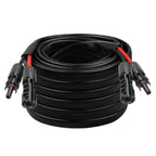 8AWG Solar Cable - 15FT Solar Panel Extension Cord 8 Gauge PV Wire with Flame Retardant Protective Sleeving Female & Male Waterproof Connector for RV, Photovoltaic Systems, Solar Panels (15 Feet)