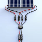Bateria Power Solar Connectors for 2 Solar Panels, IP68 Waterproof Solar Panel Connectors Splitter, 4 to 2 Y Branch Parallel Adapter for Solar Cable Extension