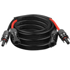 8AWG Solar Cable - 15FT Solar Panel Extension Cord 8 Gauge PV Wire with Flame Retardant Protective Sleeving Female & Male Waterproof Connector for RV, Photovoltaic Systems, Solar Panels (15 Feet)