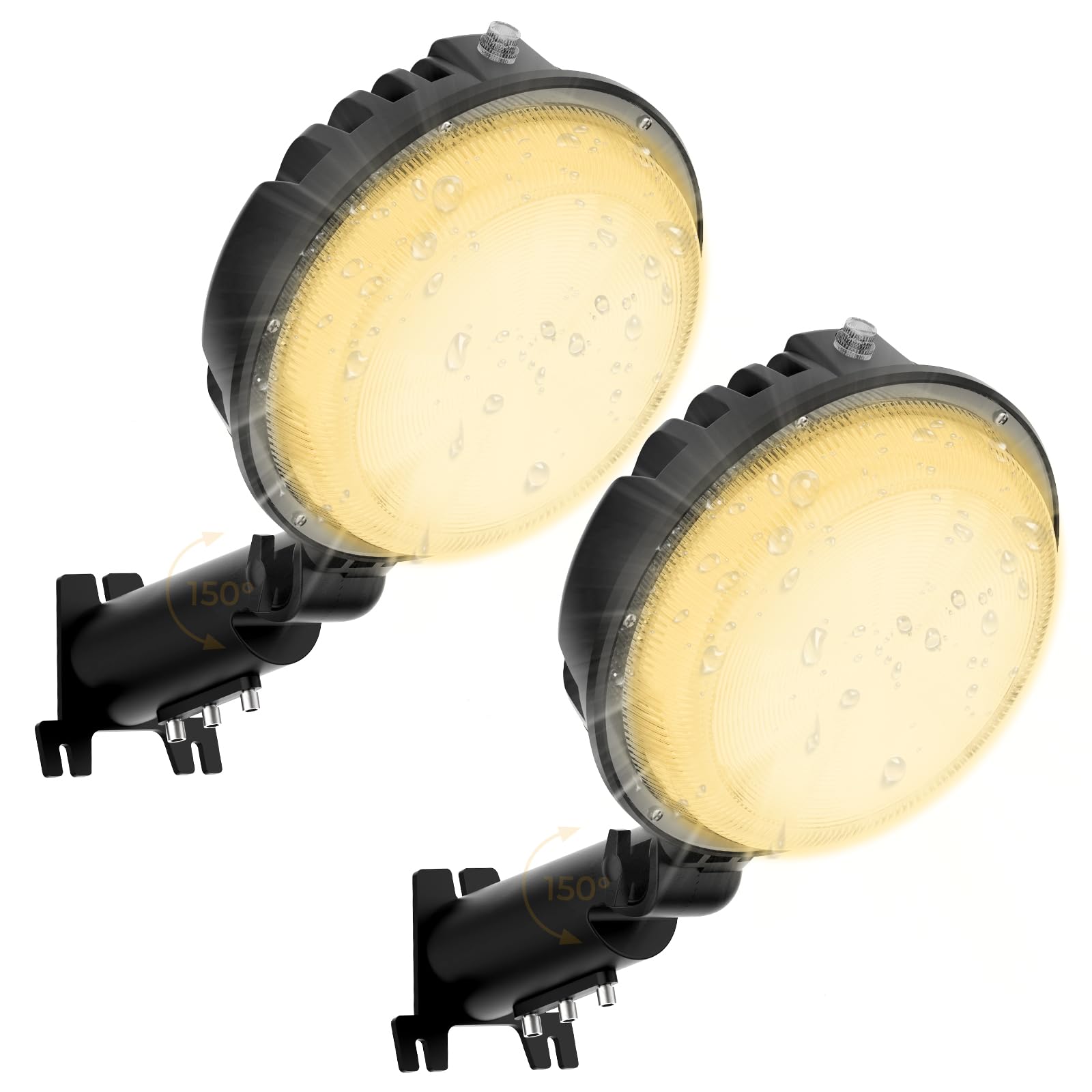 LED Barn Light, 150W 20000LM Yard Area Lights Dusk to Dawn Outdoor Lighting with Upgraded Photocell 6500K Adjustable Angle Daylight IP66 Waterproof Street Lights for Security/Farmhouse/Garage