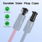 Bateria Power 12 Pairs Solar Connector Caps, IP68 Solar Panel Connectors Caps Weather Resistant Solar Dust Caps for Male and Female Solar Connectors