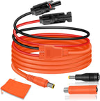 COMeap Solar Panel Adapter for Jackery, 6FT/1.8M Compatible with MC-4 to DC 8mm Extension Cable with DC7909 to DC8020/DC5525 Connector for GZ Yeti Bluetti Solar Generator Power Station 12AWG - Orange