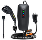 Level 1&2 Tesla Charger 2026 Upgraded, Level 1 ev Charger for Tesla with 20FT Cable, 3.5KW 16Amp, 110V-240V, NEMA 6-20 & 5-15, NACS Connector, Portable Electric Car Charger for Tesla Models Y/X/3/S