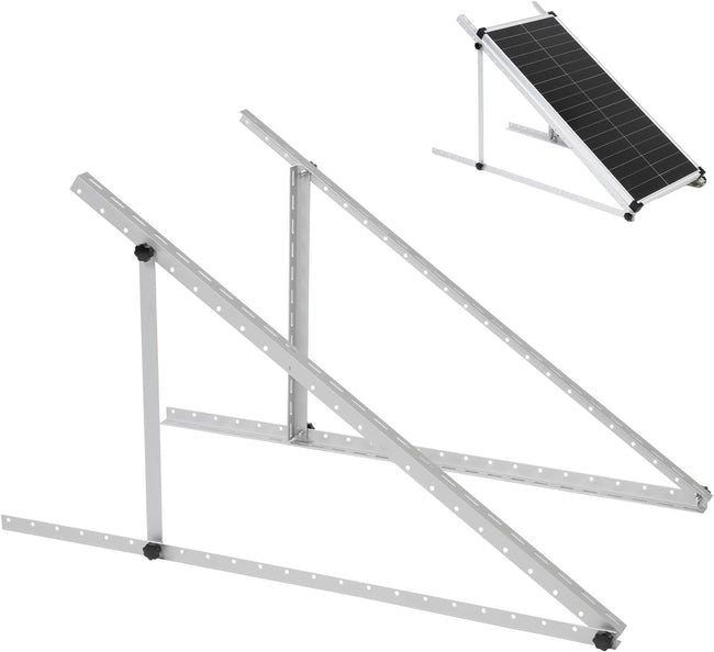 45" Solar Panel Mount Brackets Adjustable Solar Panel Tilt Mount Brackets for 100-400 Watts Solar Panel 2400Pa Windproof for Roof, RV, Ground, Boat and Off-Grid (Brackets) Hover Image