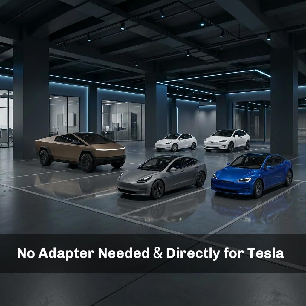 Best Volt EV Buddy Level 1 Portable Charger for Tesla, 120V 15A EVSE with NEMA 5-15 Plug, 25FT Extra Long Cable, IP55 Weatherproof Backup Travel Charging Cord for Model 3/Y/X/S/Cybertruck, Carry Bag