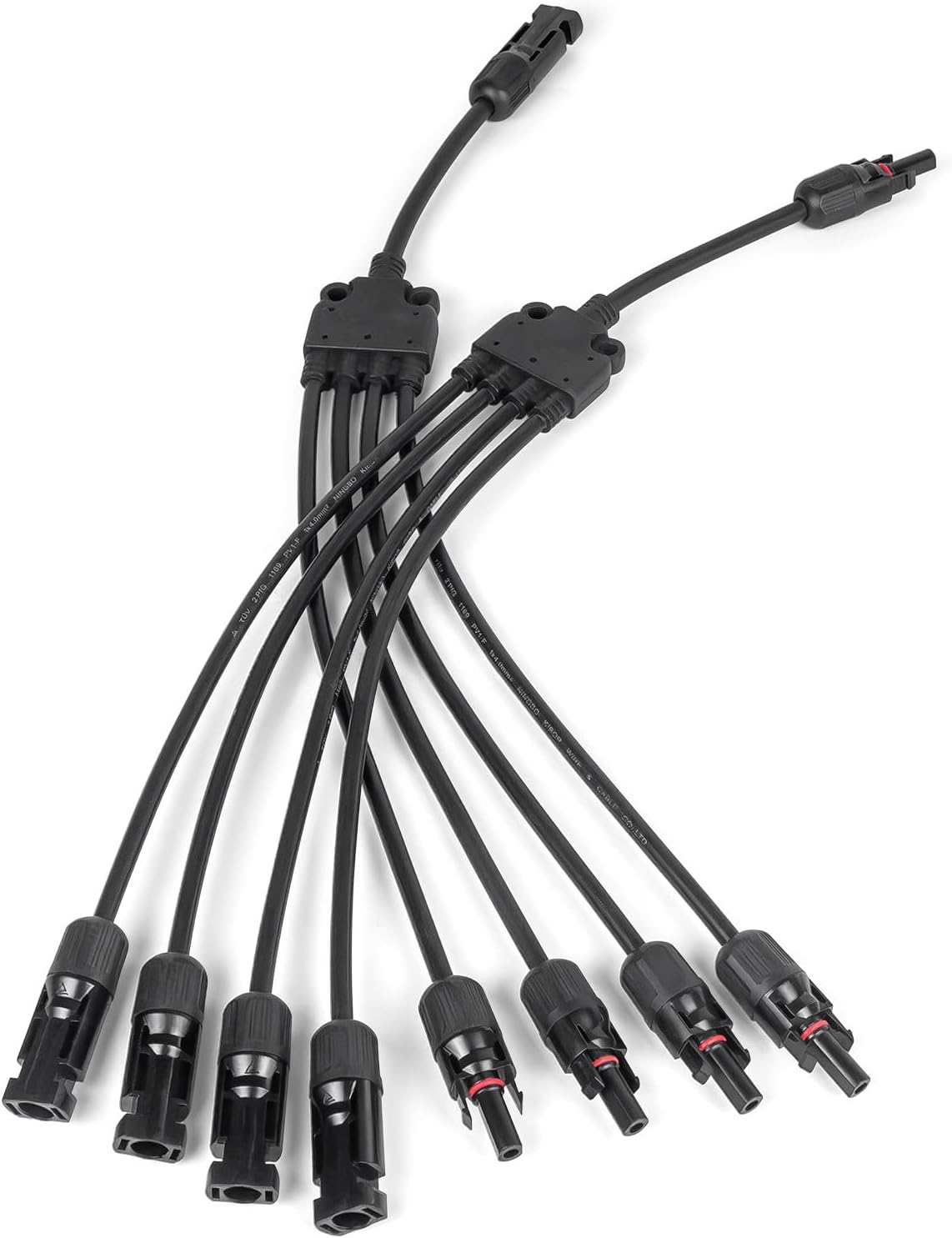 Solar Panel Connector 4 to 1 Solar Panel Splitter 4 Way 1000V Solar Panel Parallel Connectors Solar Adapter Cable Plug Pair for Solar System Solar Panel (4 to 1 1 Pair)