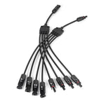 Pjerjzn Solar Panel Connector 4 to 1 Solar Panel Splitter 4 Way 1000V Solar Panel Parallel Connectors Solar Adapter Cable Plug Pair for Solar System Solar Panel (4 to 1 1 Pair)