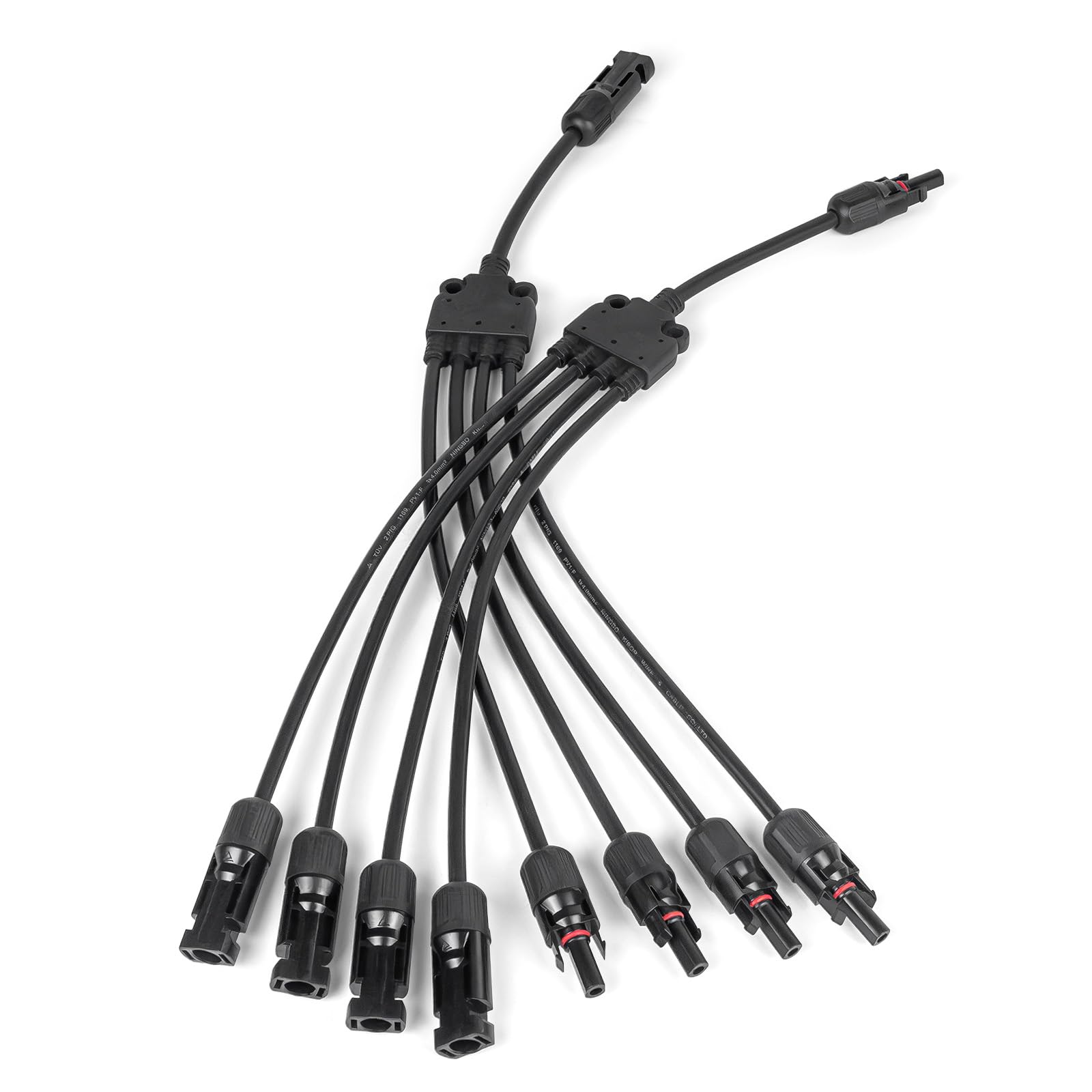 Pjerjzn Solar Panel Connector 4 to 1 Solar Panel Splitter 4 Way 1000V Solar Panel Parallel Connectors Solar Adapter Cable Plug Pair for Solar System Solar Panel (4 to 1 1 Pair)