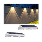 Solar Fence Lights Outdoor - 2700/4000/6000K 3 Mode, 8 Pack Solar Fence Lights Outdoor Waterproof LED, Fence Light Solar Powered for Outside, Backyard, Railing, Step, Patio,Wall and Home Improvement