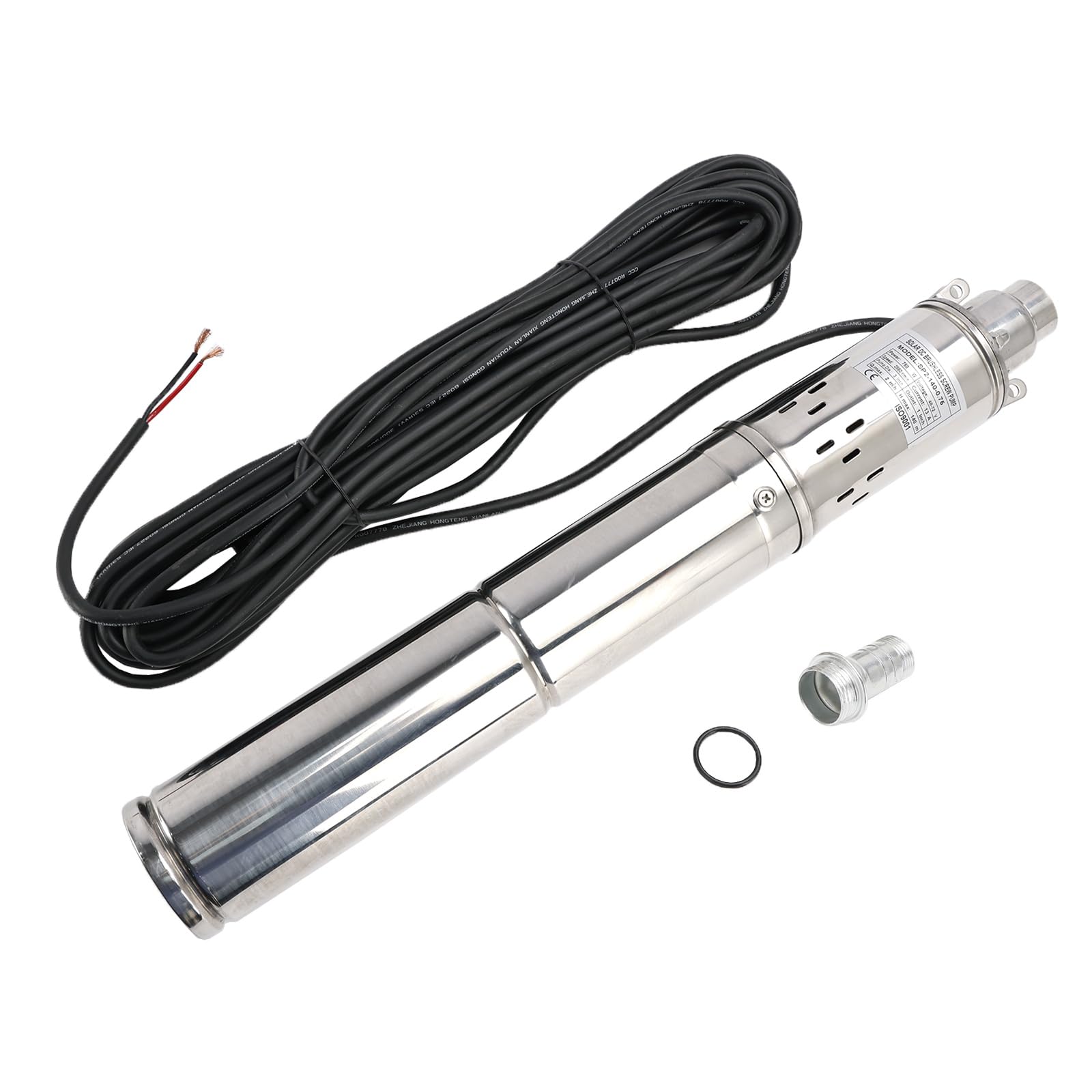 Areyourshop 3" 48V 750W MPPT Screw Solar Bore Pump Submersible Deep Well Maximum Head 140M 750W Deep Well Solar Pump with Strong Brushless Motor