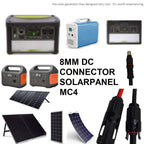 Solar ConnectorsTo DC7909, DC8020 Adapter Perfectly Solar Connector, Compatibility with Jackery Portable Power Station, Solar Panel Extension Cable, 12AWG Heavy Wire