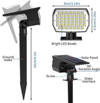 Tadyreal Solar Spot Lights Outdoor 10 Pack, [46 LED/3 Modes] Solar Landscape Spotlights Waterproof, 2-in-1 Auto On/Off Solar Powered Lights for Outside Yard Garden Wall Pathway(Cool White)