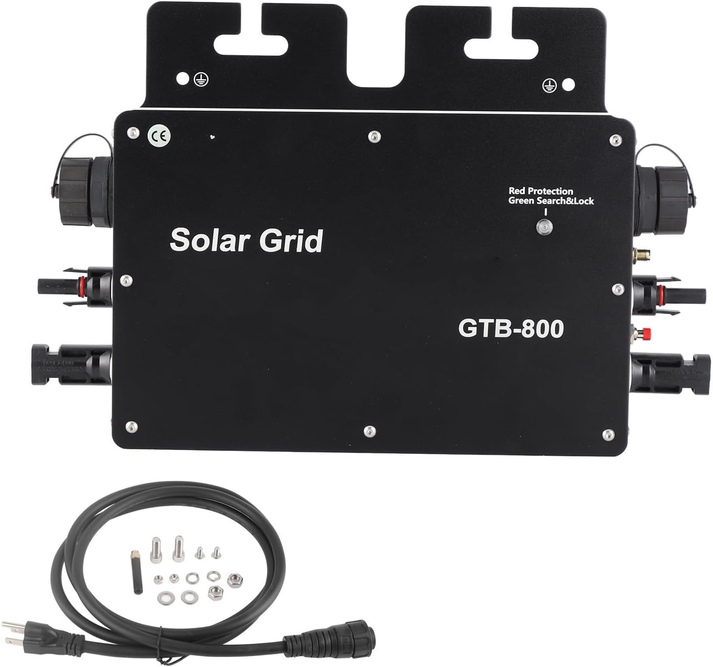 Solar Micro Inverter, 800W GTB, High Accuracy Monitoring, MPPT Control, Remote Operation, Easy Maintenance, for JackeryorFlashfishorGoal Power Stations, IP65 Water Resistant,