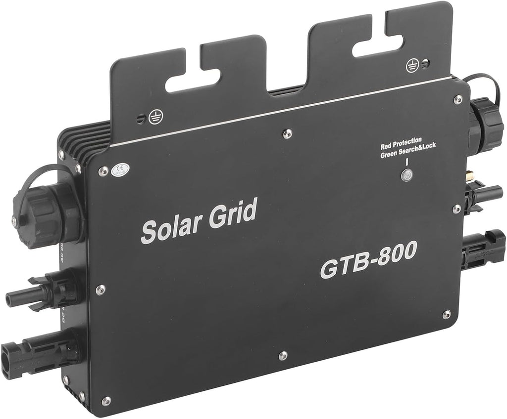 800W Solar Grid Tie Micro Inverter, Control Automatic Identification Power Inverters DC to AC Solar Inverter 120V 230V(Black US Plug)