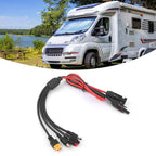 4 in 1 Solar Panel Extension Cable for 30A DC5521/7909/XT60 Connector 12AWG-16AWG IP68 PV Wire for Power Stations