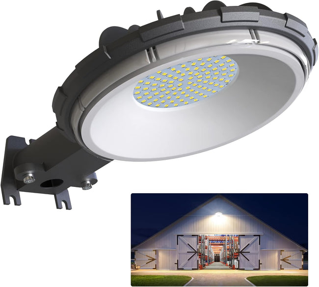 deerdance LED Barn Light, 80W 120V Hardwired Dusk to Dawn Outdoor Lighting with 10000LM 5000K Daylight, IP65 Waterproof Area Street Lights for Outdoor Barns Farmhouse Garage Yard Warehouse (1Pack) Hover Image