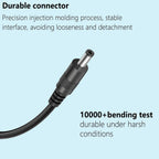 Solar Panel Dedicated Connection Cable 5.5x2.1mm to 4.0x1.7mm Male to Male DC Power Cord Perfectly Compatible with Tactacam Reveal/Moultrie/Wild Fun Camera 1-Meter Durable Extension Cable（2pcs