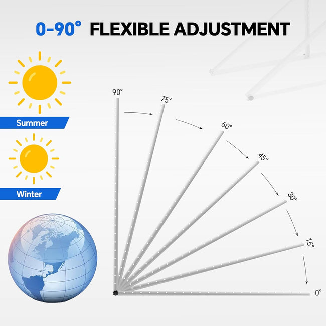 45" Solar Panel Mount Brackets Adjustable Solar Panel Tilt Mount Brackets for 100-400 Watts Solar Panel 2400Pa Windproof for Roof, RV, Ground, Boat and Off-Grid (Brackets) Main Image
