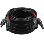 8AWG Solar Cable - 15FT Solar Panel Extension Cord 8 Gauge PV Wire with Flame Retardant Protective Sleeving Female & Male Waterproof Connector for RV, Photovoltaic Systems, Solar Panels (15 Feet)