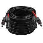 8AWG Solar Cable - 15FT Solar Panel Extension Cord 8 Gauge PV Wire with Flame Retardant Protective Sleeving Female & Male Waterproof Connector for RV, Photovoltaic Systems, Solar Panels (15 Feet)
