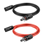 8 AWG Solar Extension Cable 50FT Black + 50FT Red, 8 Gauge Solar Panel Wire Male to Female Tinned Copper Wire for Solar Panel, Automotive, RV, Boat, Outdoors