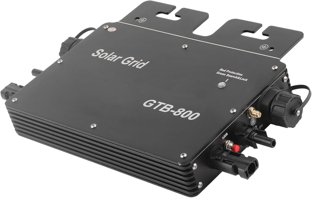 800W Solar Grid Tie Micro Inverter, Control Automatic Identification Power Inverters DC to AC Solar Inverter 120V 230V(Black US Plug)