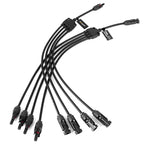 BougeRV Solar Connectors Y Branch Parallel Adapter Cable Wire Plug Tool Kit for Solar Panel