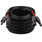 8AWG Solar Cable - 15FT Solar Panel Extension Cord 8 Gauge PV Wire with Flame Retardant Protective Sleeving Female & Male Waterproof Connector for RV, Photovoltaic Systems, Solar Panels (15 Feet)