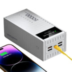 Portable Charging Bank, 66W 50000mAh Capacity Fast Charging Portable Charger, Portable Energy Bank Phone Battery Bank with LED Display for Hiking Camping Outdoor(White)