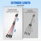 ECO-WORTHY Integrated Solar Connector 2-4 Y Branch Parallel PV Adapter Cable Wire Plug Tool Kit for Solar Panel(M/FF+F/MM)