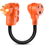 Nilight EV Adapter Cord 30 Amp to 50 Amp 4 Prong Pure Copper New Dryer Outlet to EV Plug Conversion Heavy Duty 10 Gauge Wire Nema 14-30P to 14-50R 30M/50F for Level 2 EVs Using