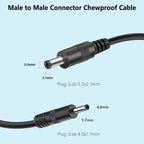 Solar Panel Dedicated Connection Cable 5.5x2.1mm to 4.0x1.7mm Male to Male DC Power Cord Perfectly Compatible with Tactacam Reveal/Moultrie/Wild Fun Camera 1-Meter Durable Extension Cable（2pcs