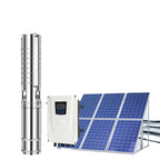 AC/DC Solar Water Pump 15,000L/H Solar Deep Well Controller For Irrigate Deep Well Pump Football Field Golf Field Lawn Ma(10-90)