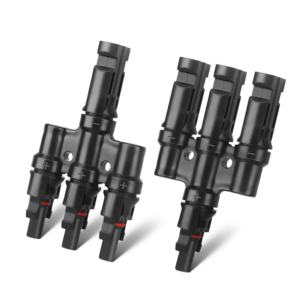 Solar Panel Connector 4 to 1 Solar Panel Splitter 4 Way 1000V Solar Panel Parallel Connectors Solar Adapter Cable Plug Pair for Solar System Solar Panel (4 to 1 1 Pair)