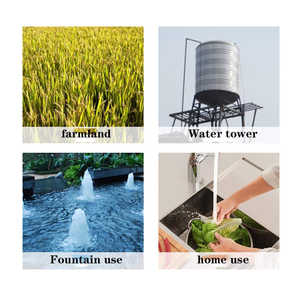 ZYIY 3 Inch Bore Deep Well Submersible Pump 110V 1/3HP Water Well Pump 157ft Head 18.5GPM Impeller Deep Well Pump with External Control Box for Water Tower Industrial Agricultural Irrigation Home Use