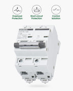 Chtaixi AC Miniature Circuit Breaker, 100 Amp 120V/240V 2 Pole