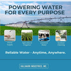 Hallmark Industries MA0459X-14A Deep Well Pump, 3" (3.3 Max), 3/4 HP, 230V/60Hz/1Ph, 14 Stage, 270' Head, 13 GPM, 1"Npt, Stainless Steel Shell