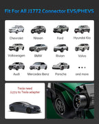 40A Fast Level 2 EV Charger, 240V / 9.6KW Portable Electric Vehicle Charging Stations, Home Electric Car Charger with 25FT Extension Cable, NEMA 14-50 Plug for All J1772 BEVs/PHEVs, ETL Certified